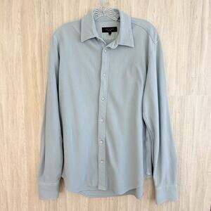 Rag & Bone Shirt Mens Medium Textured Long Sleeve Button Up Preppy (Small Flaw)